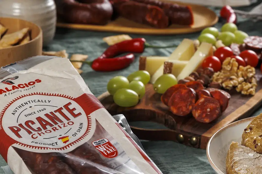PALACIOS Authentic Spanish Chorizo, HOT/SPICY Dry Cured, 3-pack (7.9 oz each)