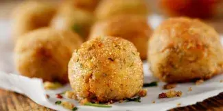 Cheese-stuffed chorizo meatballs