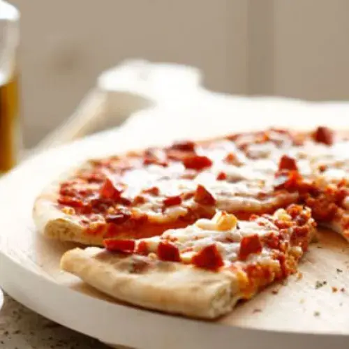 Homemade spicy Chorizo pizza