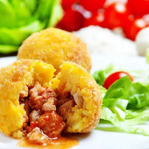 Rice and chorizo croquettes